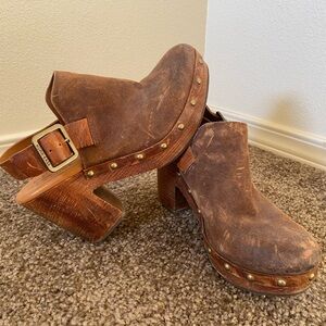 Kork-Ease Heeled Studded Clogs.